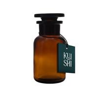 Kuishi 100ml Amber Glass Storage Jar, With Lid, Apothecary Jar, Reusable- Eco Friendly- Modern Home Décor- Powder Jar - 45% Recycled Glass