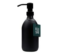 Kuishi 300ml Black Glass Bottle- Black Stainless-Steel Pump- Reusable- Eco Friendly- Suitable For Liquids- Versatile- Elegant- Modern Home Décor