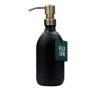 Kuishi 300ml Black Glass Bottle- Gold Stainless-Steel Pump- Reusable- Eco Friendly- Suitable For Liquids- Versatile- Elegant- Modern Home Décor