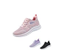 Kuisoe ActiveWalk Pro Women's Ergonomic Running Shoes, Breathable and Pain-Relieving, Comfortable Sports Shoes for Everyday Use, Pink, 5 UK
