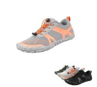 Kuisoe Air Fit Walk Expert Max Barefoot Shoes Men Women - Zero-Drop Running Shoes Hiking Shoes for Fitness Outdoor, gray, 11 UK