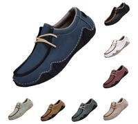 Kuisoe Men's Soft Sole Casual Shoe, Comfortable Low Top, Multicolour Flat Shoe, darkblue, 12 UK