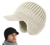 Kuisoe Scandinavian Winter Hat, Fjord Warm Hat, Hat with Ear Flaps, Women and Men, Windproof Cold Protection, For My Male Friend, White, L