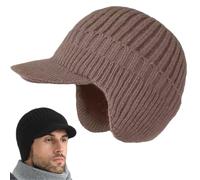 Kuisoe Scandinavian Winter Hat, Fjord Warm Hat, Hat with Ear Flaps, Women and Men, Windproof Cold Protection, For My Male Friend, khaki, L