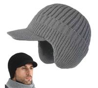 Kuisoe Scandinavian Winter Hat, Fjord Warm Hat, Hat with Ear Flaps, Women and Men, Windproof Cold Protection, For My Male Friend, gray, L
