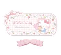 Kuitmor Kawaii Anime Mouse Pad Wrist Rest Support Set - Non-Slip Desk Mat and Memory Foam Bowknot Wrist Rest for Keyboard and Mouse,Perfect for Gaming or Home Office Work - Hello Cat (Pink)