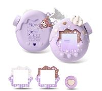 Kuitmor Sweetheart Chocolate Silicone Case Compatible with Tamagotchi Paradise, Soft Protective Cover with Candy Heart Pattern, Anti-Scratch & Shockproof Skin for Virtual Pet Device - Purple