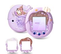 Kuitmor Sweetheart Chocolate Silicone Case Compatible with Tamagotchi Uni, Soft Protective Cover with Candy Heart Pattern, Anti-Scratch & Shockproof Skin for Virtual Pet Device - Purple