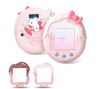 Kuitmor Sweetheart Chocolate Silicone Case Compatible with Tamagotchi Uni, Soft Protective Cover with Candy Heart Pattern, Anti-Scratch & Shockproof Skin for Virtual Pet Device - Pink