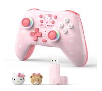 Kuitmor Wireless PC Controller - Hall Effect Joystick, 2.4G & Bluetooth & Wired, 1000Hz, Adjustable Turbo/Vibration/RGB, Compatible with PC/Switch/iOS/Android/Linux (Controller and receiver kit)