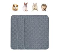 Kuivoo 3 Pack Guinea Pig Cage Liners,Reusable Washable Guinea Pig Pee Pads Bedding,High Absorbent Small Animal Mat with Waterproof Bottom for Rabbit Hedgehog, Hamsters,Chinchilla,50*35cm