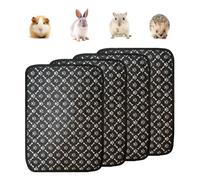 Kuivoo 4 Pack Guinea Pig Cage Liners,Reusable Washable Guinea Pig Bedding,High Absorbent Small Animal Mat with Waterproof Bottom for Rabbit,Hedgehog, Hamsters,Chinchilla,50*35cm