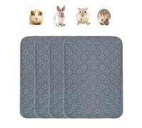 Kuivoo 4 Pack Guinea Pig Cage Liners,Reusable Washable Guinea Pig Pee Pads Bedding,High Absorbent Small Animal Mat with Waterproof Bottom for Rabbit Hedgehog, Hamsters,Chinchilla,50*35cm