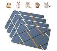 kuivoo 4PS Guinea Pig Cage Liner,70 * 50cm Reusable Washable Small Pet Pee Pads Waterproof High Absorbent Small Animal Bedding Mat for Hedgehog,Rabbit,Hamsters,Chinchilla