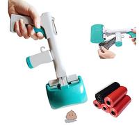 kuivoo Pet Pooper Scooper Sets, Portable Dog Cat Poop Scoop with Poo Bag Dispenser and Poop Bags, Poo Scooper with High Elastic Spring for Picking Up Animal Waste Easily
