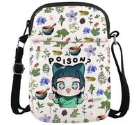 KUIYAI Anime Inspired Messenger Bag Animated Movie Themed Zipper Crossbody Bag For Fans(poisonBag)