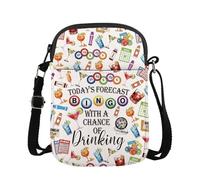 KUIYAI Bingo Gift, Bingo Crossbody Bag, Bingo Player Gift, Today’s Bingo With A Chance Of Drinking (today bingoCBUK)