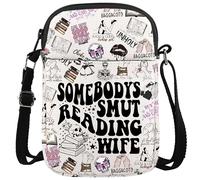 KUIYAI Birdgot Smut Gift Somebodys Smut Reading Wife Crossbody Bag Smut Reader Gift Spicy Book Gift Bookish Gift For Women (smut reading wife)