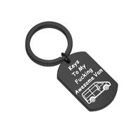 KUIYAI Camper Gift Keys To My Fucking Awesome Van Keychain Camper Jewelry (awesome van black)