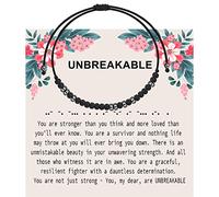 KUIYAI Cancer Fighter Morse Code Bracelet - Unbreakable Survivor Warrior Gift