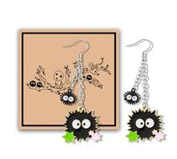 KUIYAI Cartoon Character Dangle Earring, Cute Anime Earring for Fan, Anime Lover (sootearringUK)