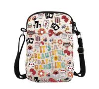 KUIYAI Casino Lover Crossbody Bag Casino Gambler Gift Slot Machine Dice Poker Chip Gift It’s A Beautiful Day For Gambling Bag, Gamblingcr-us