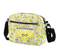 KUIYAI Citrus Fruit Gift Lemon Theme gift Lemon Lover Gifts The Zest Is Yet To Come Crossbody Bag Foodie Gifts(zestToCome)