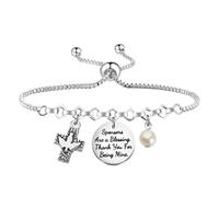 KUIYAI Confirmation Sponsor Gift, Sponsors Are A Blessing Thank You for Being Mine，Christian Bracelet for Women(sponsorBlessingUK)