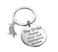 KUIYAI Crow Animal Keychain Crow Lover Gift Crowcore Bird Lover Merch Birdwatching Gift(crowChange