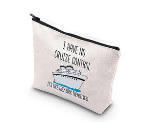 KUIYAI Cruise Control Gift I Have No Cruise Control It’s Like They Just Book Themselves Zipper Pouch Makeup Bag