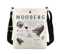 KUIYAI Cute Moo Deng Hippo Gift, Hippo Crossbody Bag, Hippo Lover Gift, Hippo Gift Idea, Hippo Moo-Deng Gift (moodengUK)