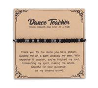 KUIYAI Dance Teacher Morse Code Bracelet, Secret Message Jewelry, Dancing Bracelet, Teacher Appreciation Gift(danceMorseUK)