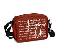 KUIYAI Elbows Up Words Canadian Pride Crossbody Bag,Canada Forever, Support Canada Democracy Gift(elbow up UK)