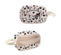 KUIYAI Enemies To Lovers Transparent Cosmetic Bag Gothic Lovers Clear PVC Makeup Bag Gothic Valentine Gift Gothic Wedding Gift Skeleton Hands Gift, DemonDoClear-US, Make Up Bag