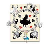 KUIYAI Fairytale Theme Paperclip Chain Bracelet for Her, Fairy Tale Jewelry, Princess, Teapot, Rabbit(once alicelinkUK)