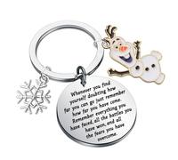 KUIYAI Famous Cartoon Inspired Keychain Snowman Gift Cartoon Lover Gift Olaf Merchandise (wheneverolaf)