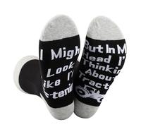 KUIYAI Farmer Tractor Humour Slogan, Funny Farmer Socks,In My Head I'm Thinking About Tractor