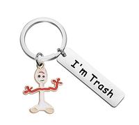 KUIYAI Forky Gift Toy Story 4 Inspired Keychain, Stainless Steel, Sliver, Novelty Toy, Movie Theme, Kids, Unisex-Adults, Kids
