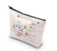 KUIYAI Funny 90s Movie Gift Alone at Home Movie Inspired Gift 90s Christmas Movie Party Makeup Zipper Pouch Bag (Battle Plan)