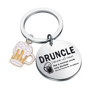 KUIYAI Funny Druncle Definition Keychain Drink Drunk Uncle Gift Alcohol Drinking Lovers Gift Father Day New Uncle Jewelry (DruncleKS-US)