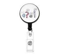 KUIYAI Grammar Teacher Badge Reel, Punctuation English Teacher Gift, Wait What Stop It I Agree ID Holder for Teachers (Stop it UK)