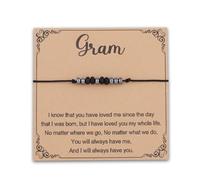 KUIYAI Grandmother Gift, Gram Morse Code Bracelet for Grandma, New Grammy Gift, First Time Grams Gifts, Mothers Day Gifts(gramMorseUK)