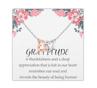 KUIYAI Gratitude Necklace Deep Appreciation Gift Gratitude Affirmation Jewelry Thanksgiving Thankful Jewelry Positive Mindset Gift, L, Metal, No Gemstone