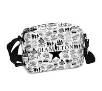 KUIYAI Hamilton Musical Inspired Gift, Hamilton Lovers Gifts, Classic Musical Golden Quotes Crossbody Bag for Theatre Lover, Theatre Play Cast Gift(talk lessUK)
