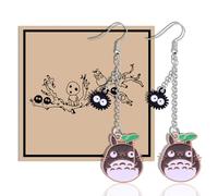 KUIYAI Japanese Anime Cat Dangle Earring, Gift for Anime Lovers, Manga Aesthetic Gift, Manga Lover Gifts (catDangleUK)