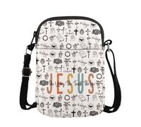 KUIYAI Jesus The Way The Truth The Life Crossbody Bag, Jesus Quote, Jesus Gift, Religious Git, Church Gift(jesus the wayUK)