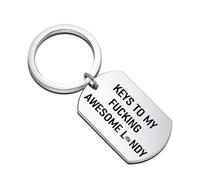 KUIYAI Keys To My Fxxking Awesome Landy Keychain Landy Driver Gift 4x4 Accessories Car Owner Gift (key to landyUK)