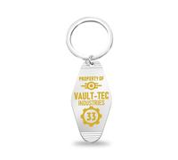 KUIYAI KUYAI Video Inspired Gift Property Of Vault Tec Industries 33 Motel Keychain For Fans Game Lover Gift Gamer (industries33UK)