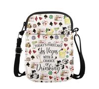 KUIYAI Las Vegas Trip Gift, Las Vegas Souvenir, Today’s Forecast Las Vegas With A Chance Of Drinking Crossbody Bag (forecast lasvegasCBuk)