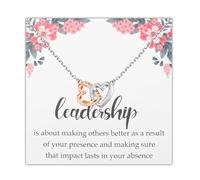 KUIYAI Leadership Quote Necklace Team Leader Jewelry Boss Gift Teacher - Supervisor - Coworker Farewell Leaving Gift, L, Metal, No Gemstone